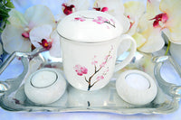 Mug Cherry Blossom with Filter & Lid, 350 ml